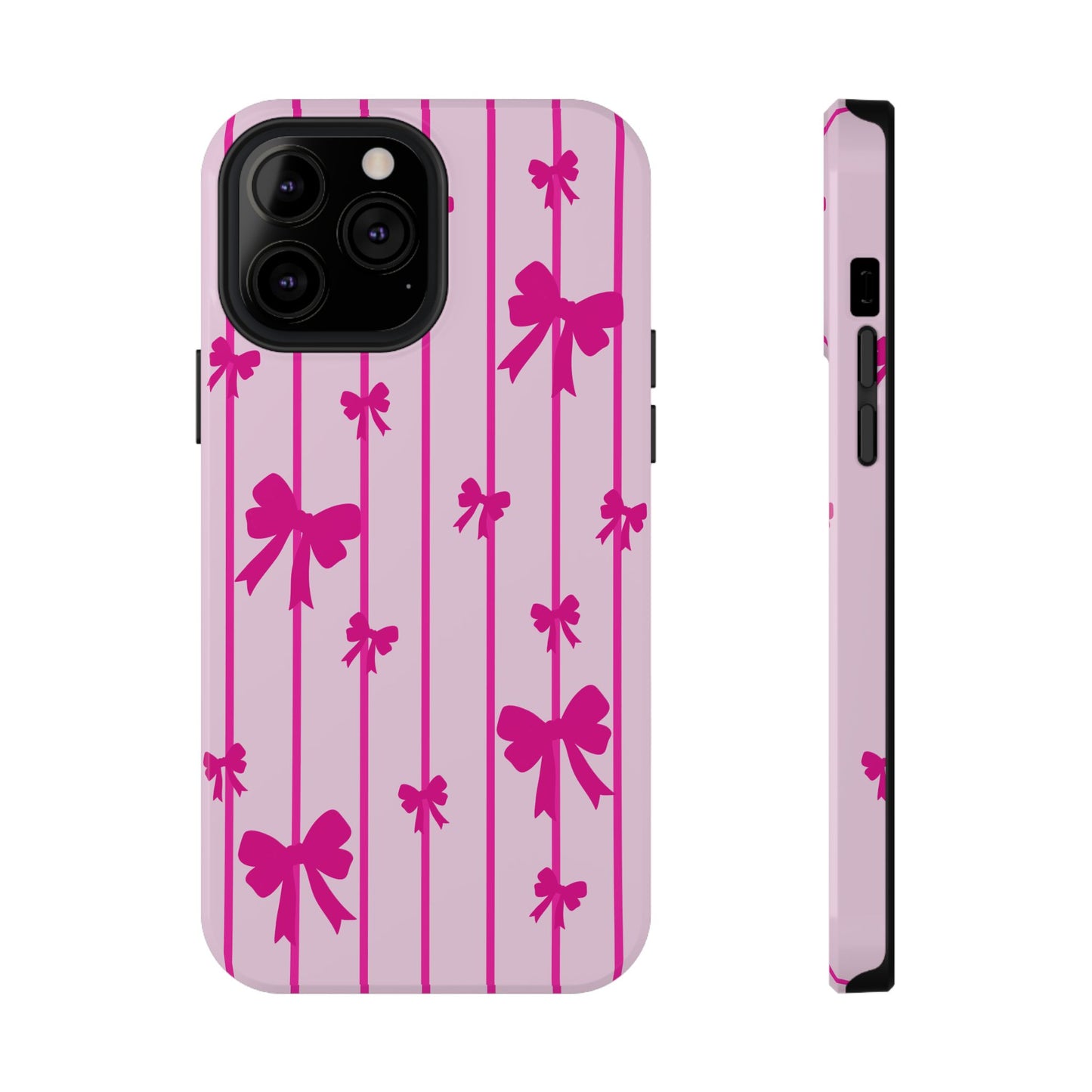 Pink Bow iPhone Case — Impact-Resistant Protective Phone Cover