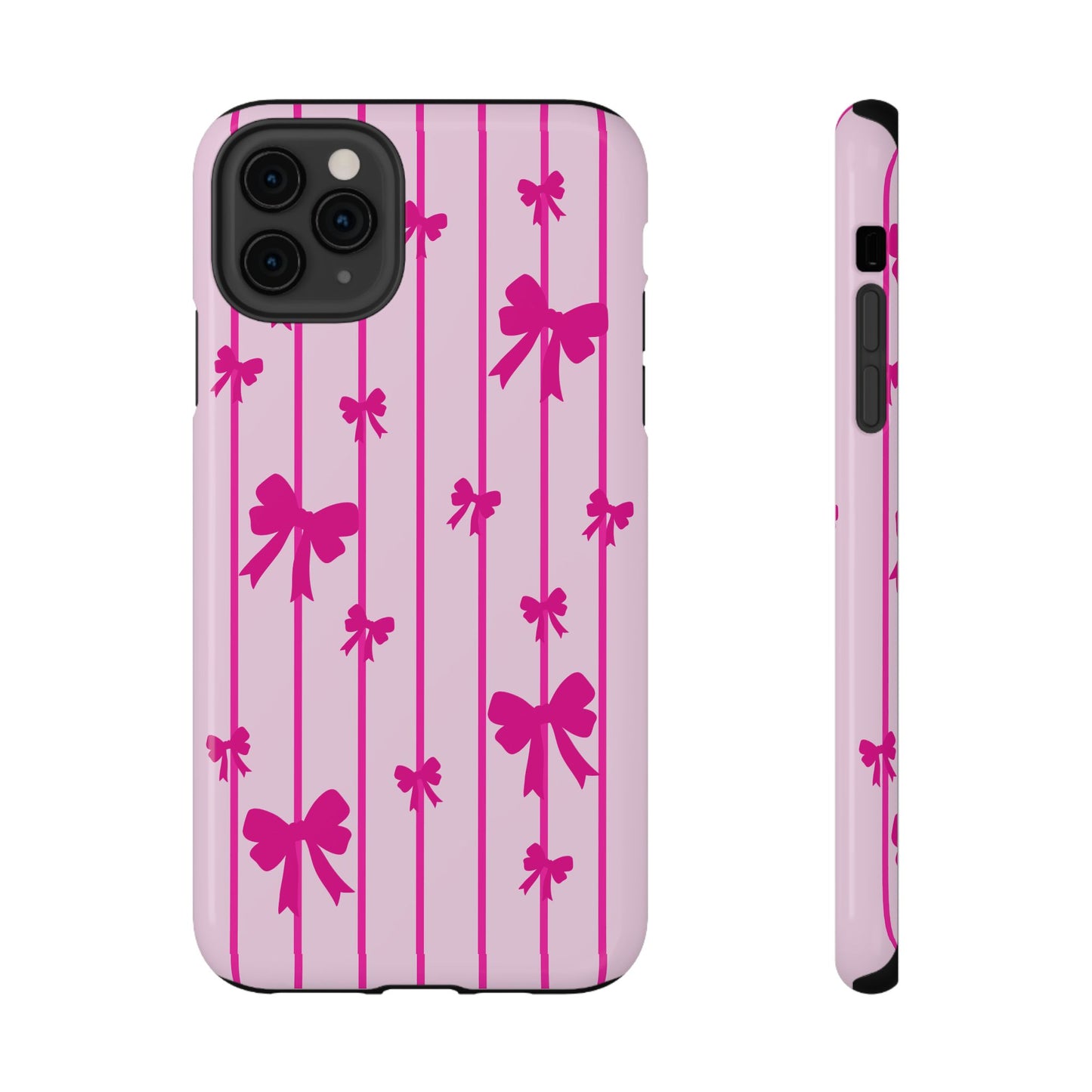 Pink Bow iPhone Case — Impact-Resistant Protective Phone Cover