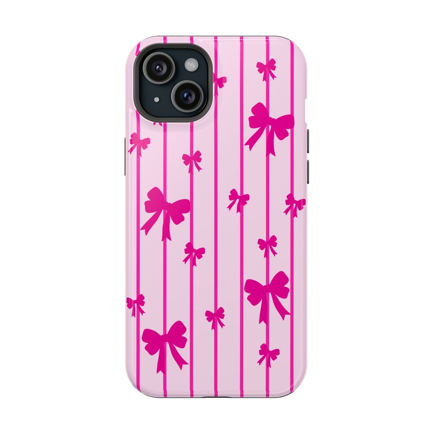 Pink Bow iPhone Case — Impact-Resistant Protective Phone Cover