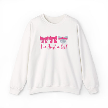 'I'm Just a Girl' Embroidery Sweatshirt