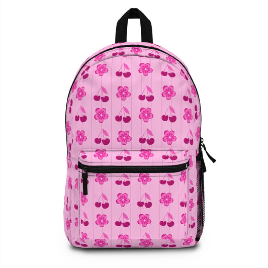 Floral Cherry Pink Backpack