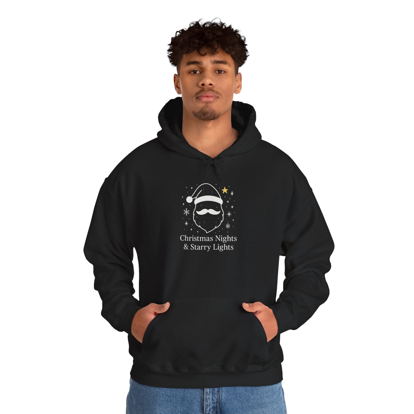 Starry Santa Hoodie Sweatshirt - Festive Holiday Christmas Clothing
