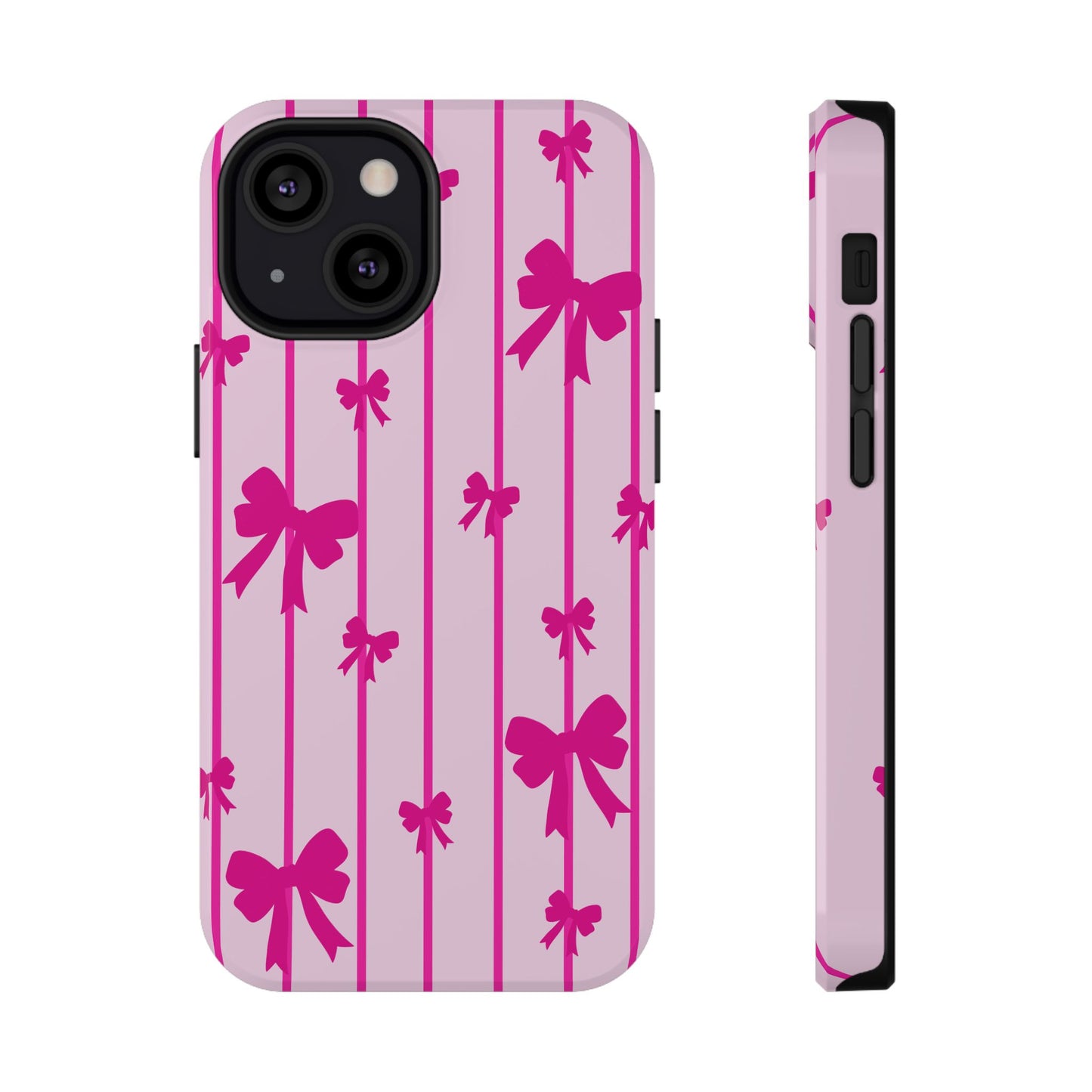 Pink Bow iPhone Case — Impact-Resistant Protective Phone Cover