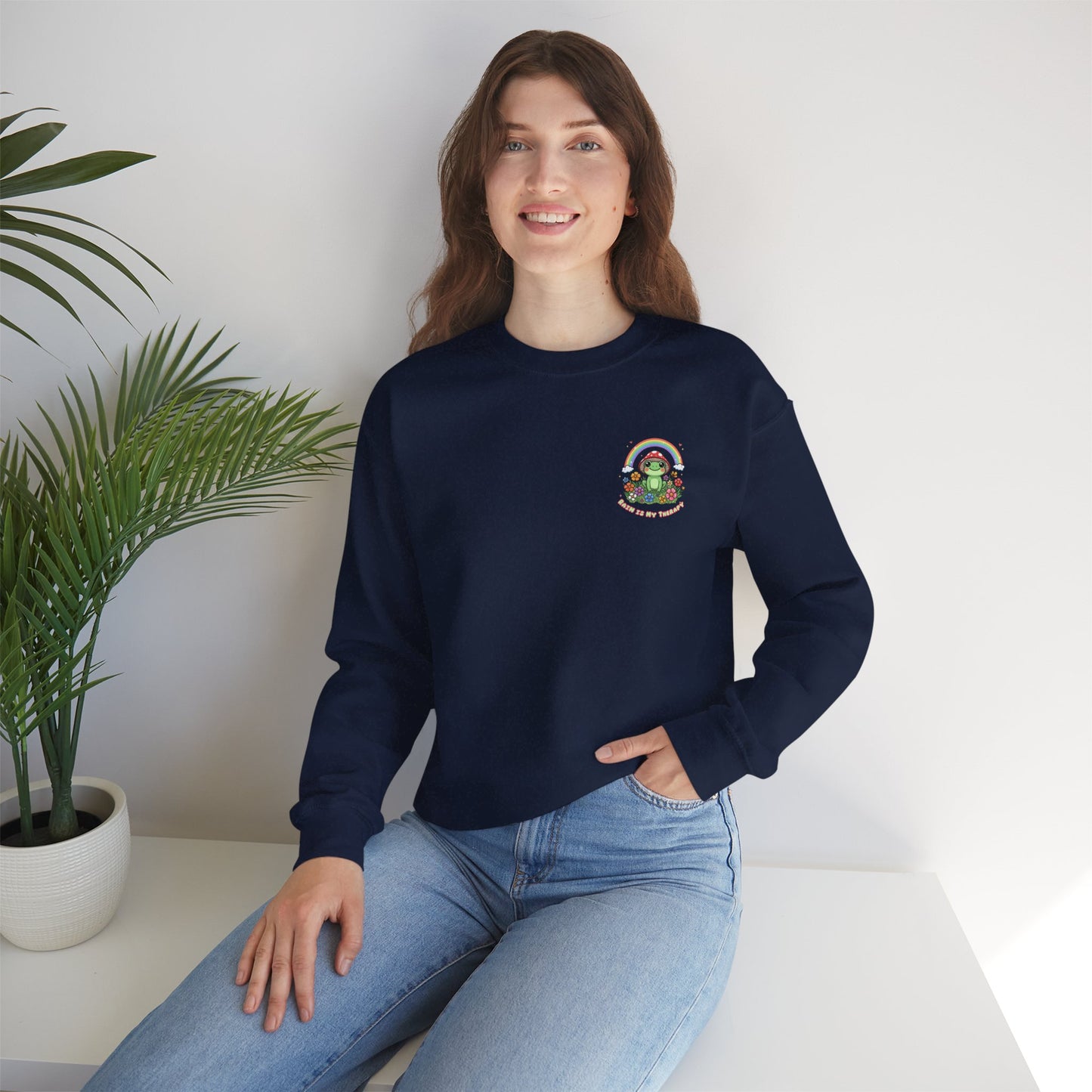 Rain Is My Therapy Sweatshirt — Cozy Weather Therapy Crewneck