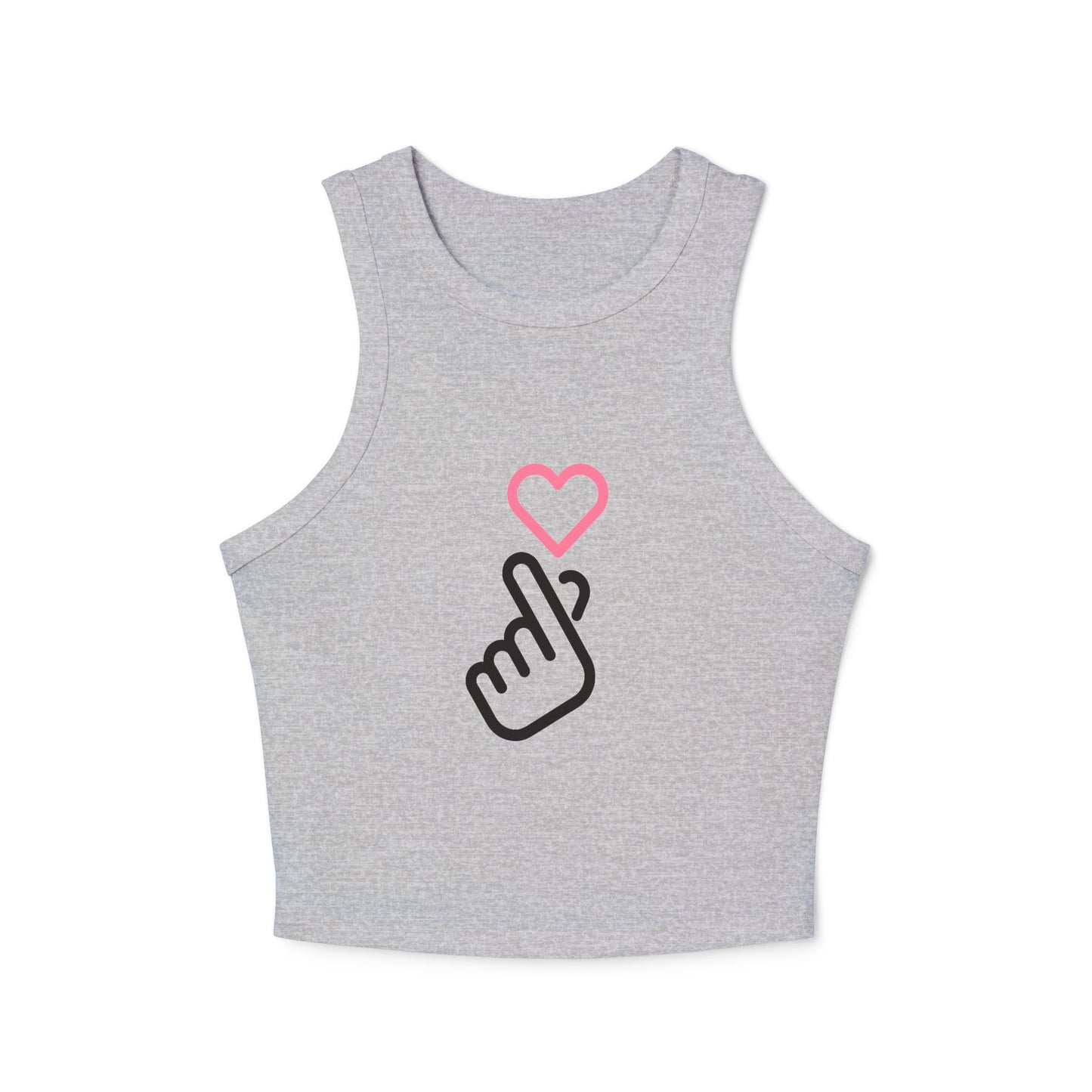 Tank Top - Finger Heart K-pop - Cute & Minimal Design