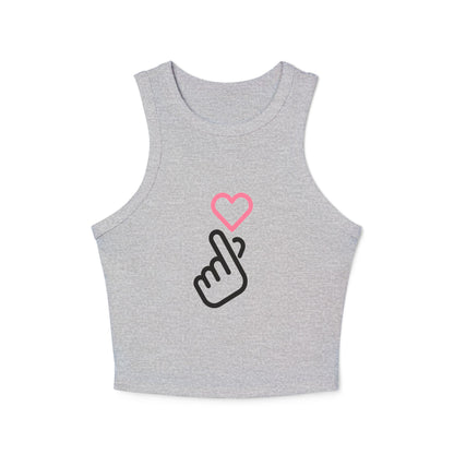 Tank Top - Finger Heart K-pop - Cute & Minimal Design