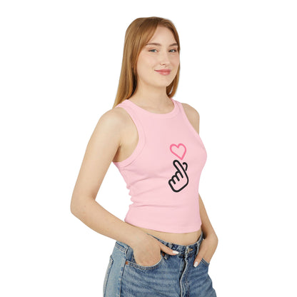 Tank Top - Finger Heart K-pop - Cute & Minimal Design