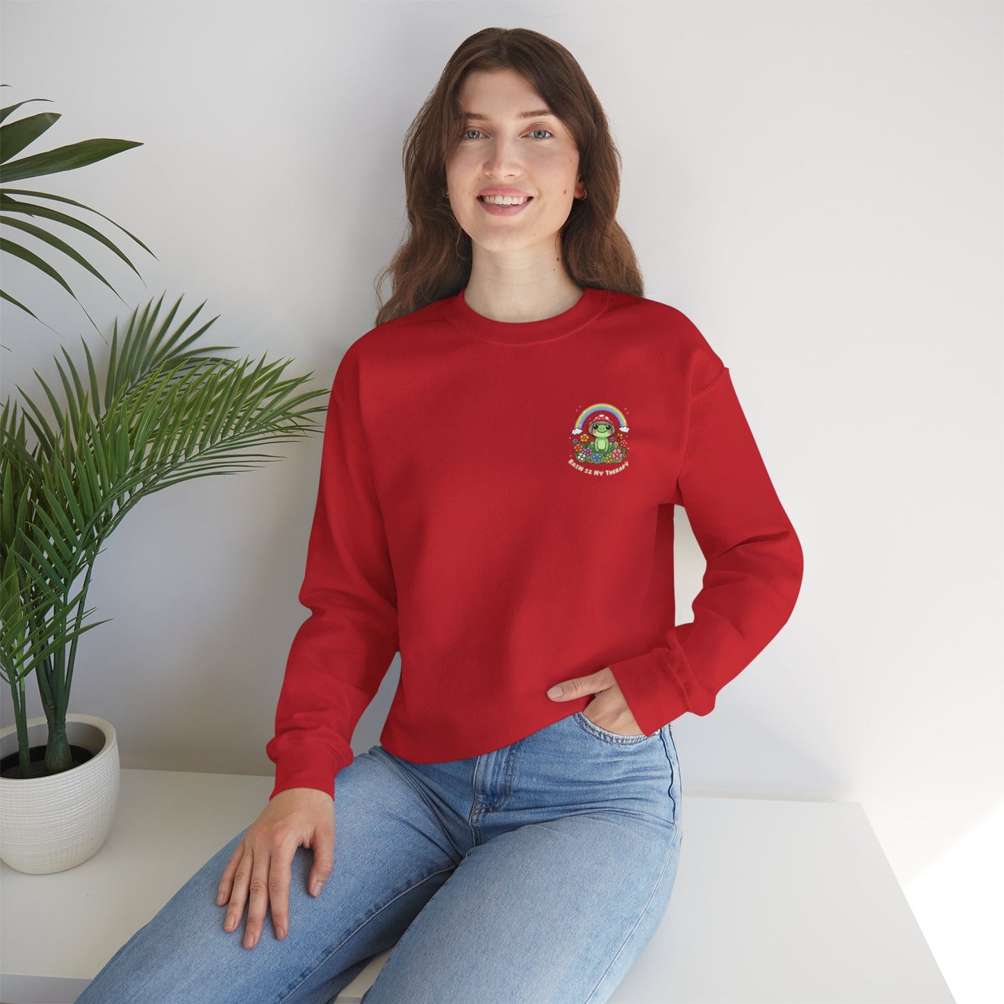 Rain Is My Therapy Sweatshirt — Cozy Weather Therapy Crewneck