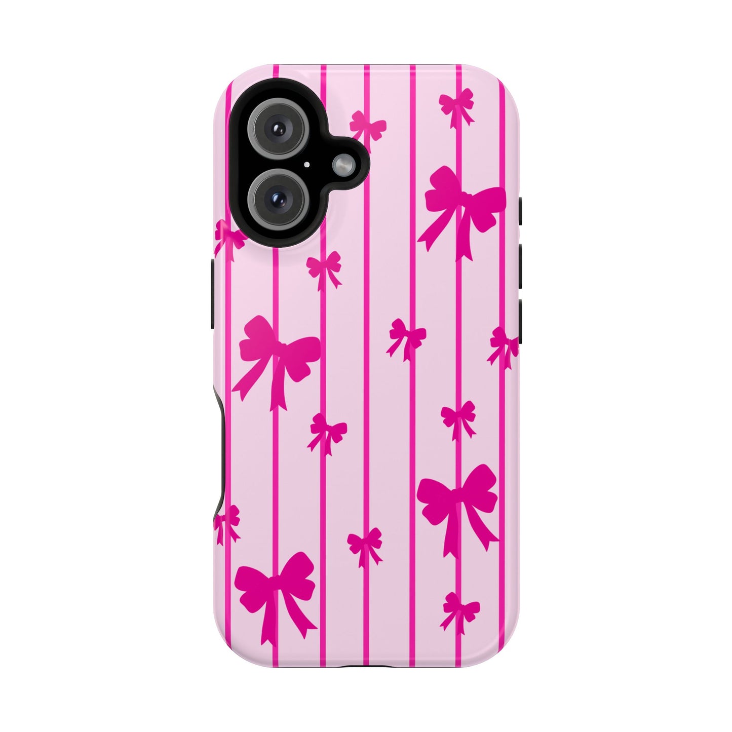 Pink Bow iPhone Case — Impact-Resistant Protective Phone Cover