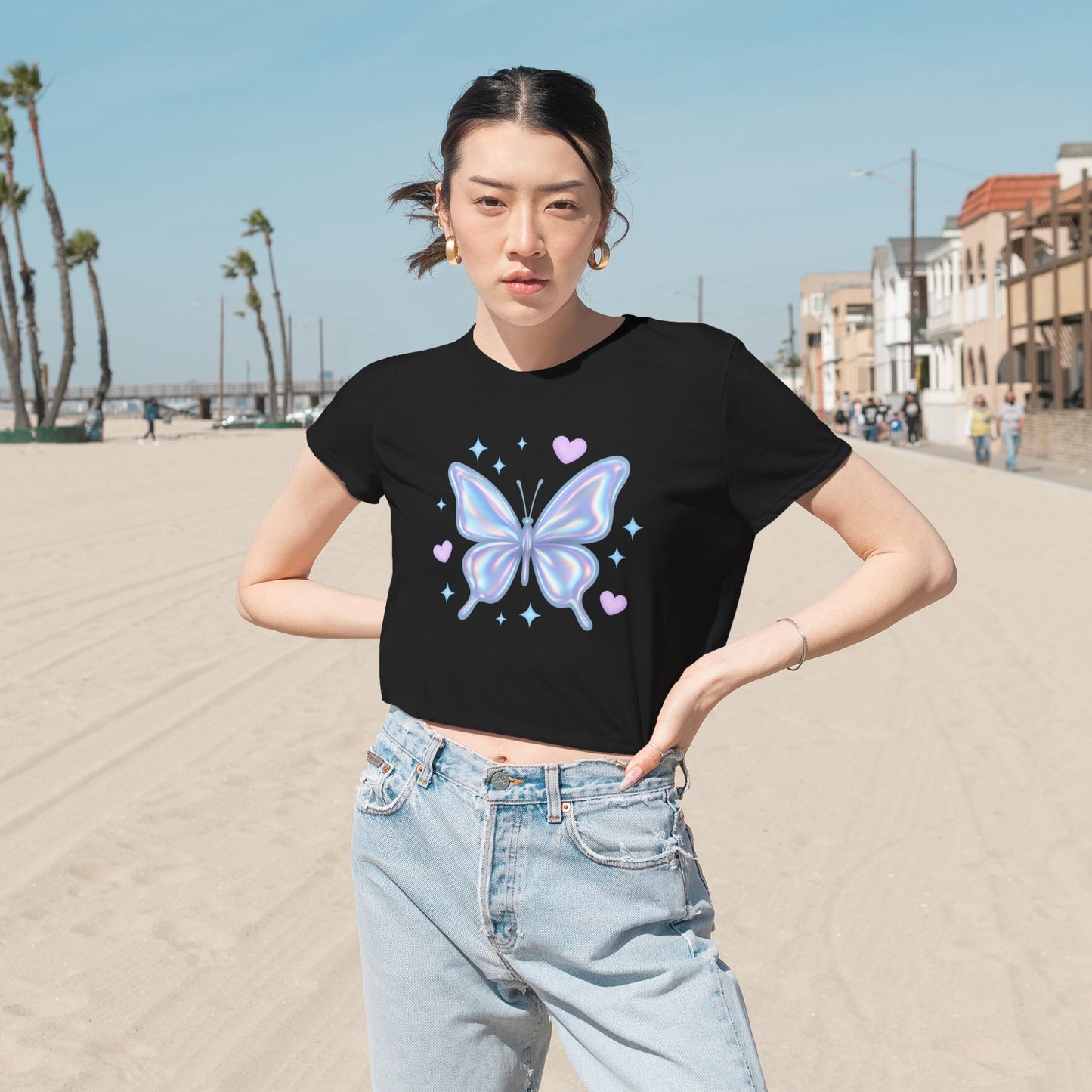 Butterfly Crop Tee