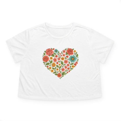 Floral-Love Cropped Tee