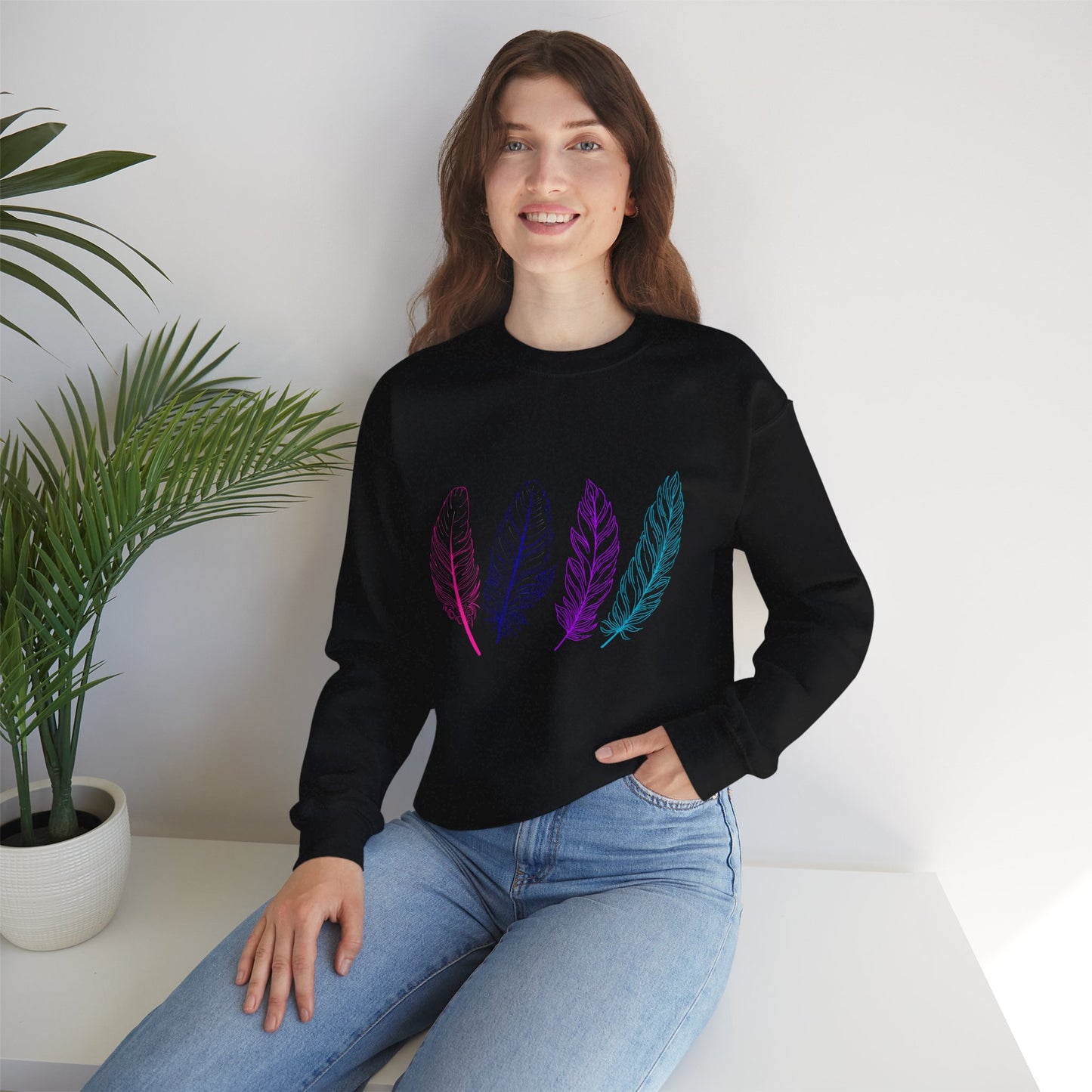 Bird's Feather Sweatshirt - Unisex Crewneck