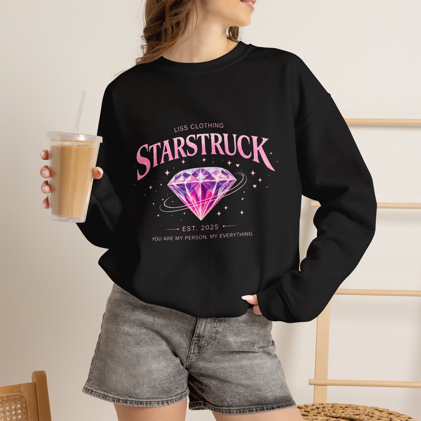 STARSTRUCK Oversized Graphic Crewneck Sweatshirt