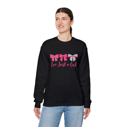 'I'm Just a Girl' Embroidery Sweatshirt