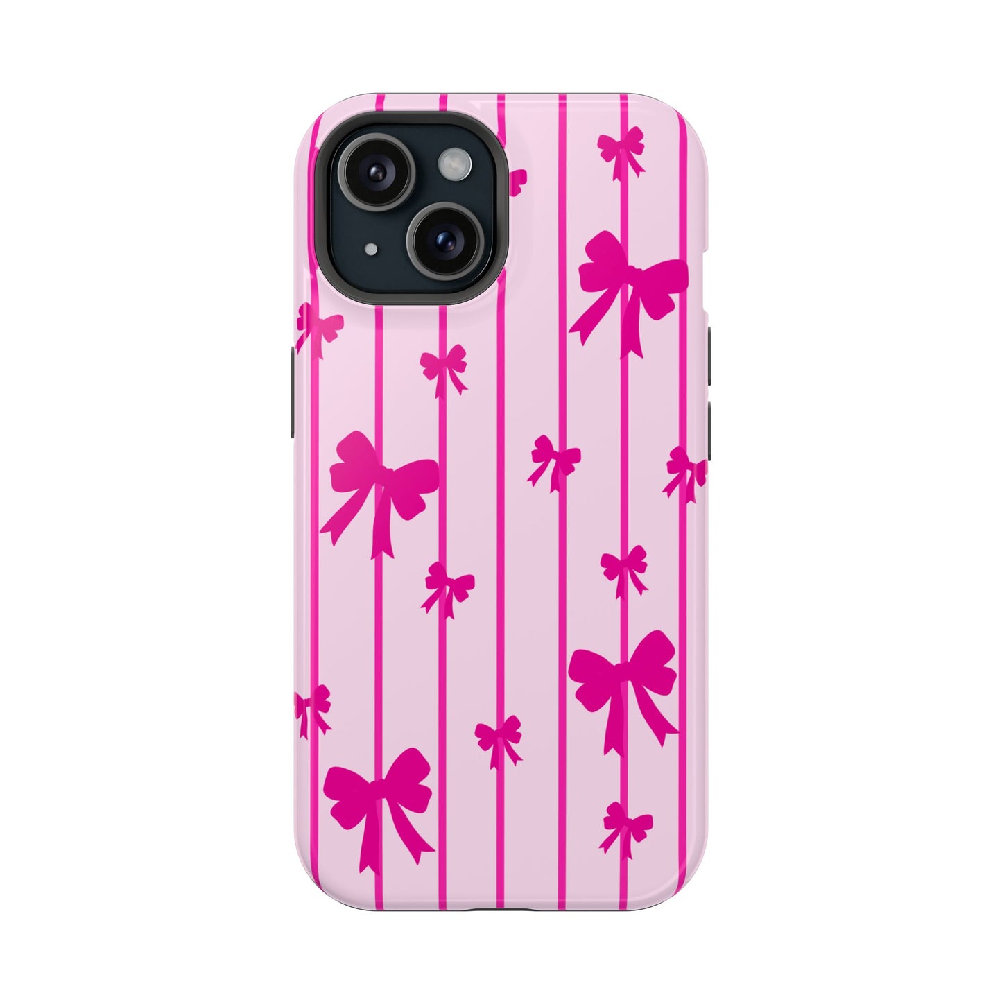 Pink Bow iPhone Case — Impact-Resistant Protective Phone Cover
