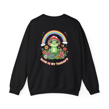 Rain Is My Therapy Sweatshirt — Cozy Weather Therapy Crewneck