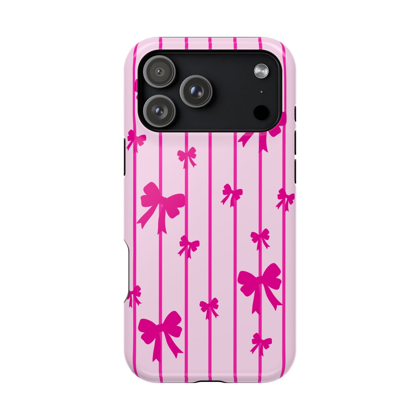 Pink Bow iPhone Case — Impact-Resistant Protective Phone Cover