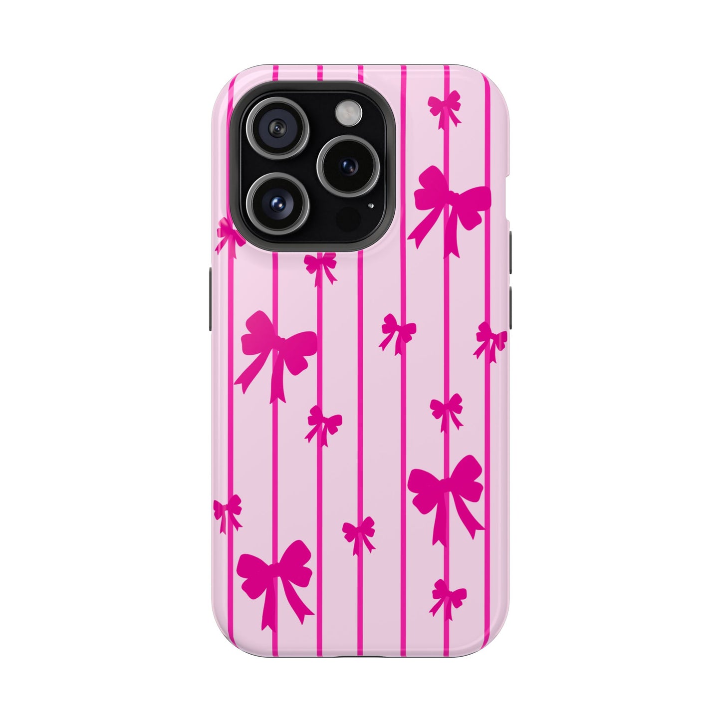 Pink Bow iPhone Case — Impact-Resistant Protective Phone Cover