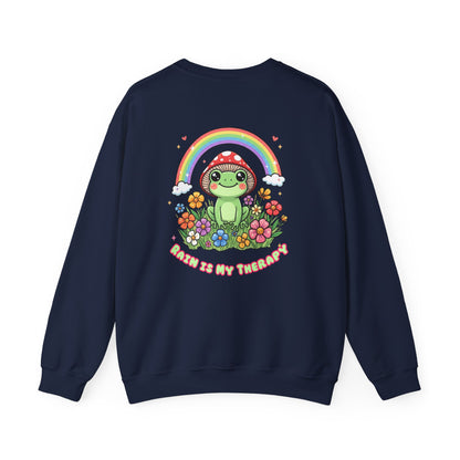 Rain Is My Therapy Sweatshirt — Cozy Weather Therapy Crewneck
