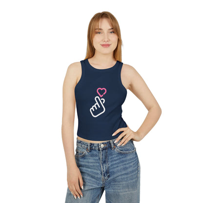 Tank Top - Finger Heart K-pop - Cute & Minimal Design