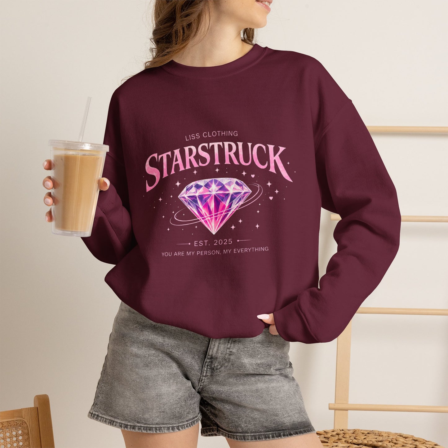 STARSTRUCK Oversized Graphic Crewneck Sweatshirt