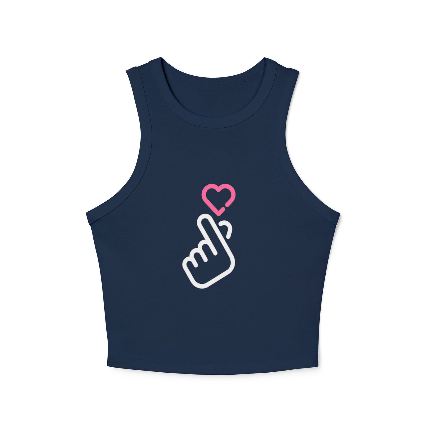 Tank Top - Finger Heart K-pop - Cute & Minimal Design