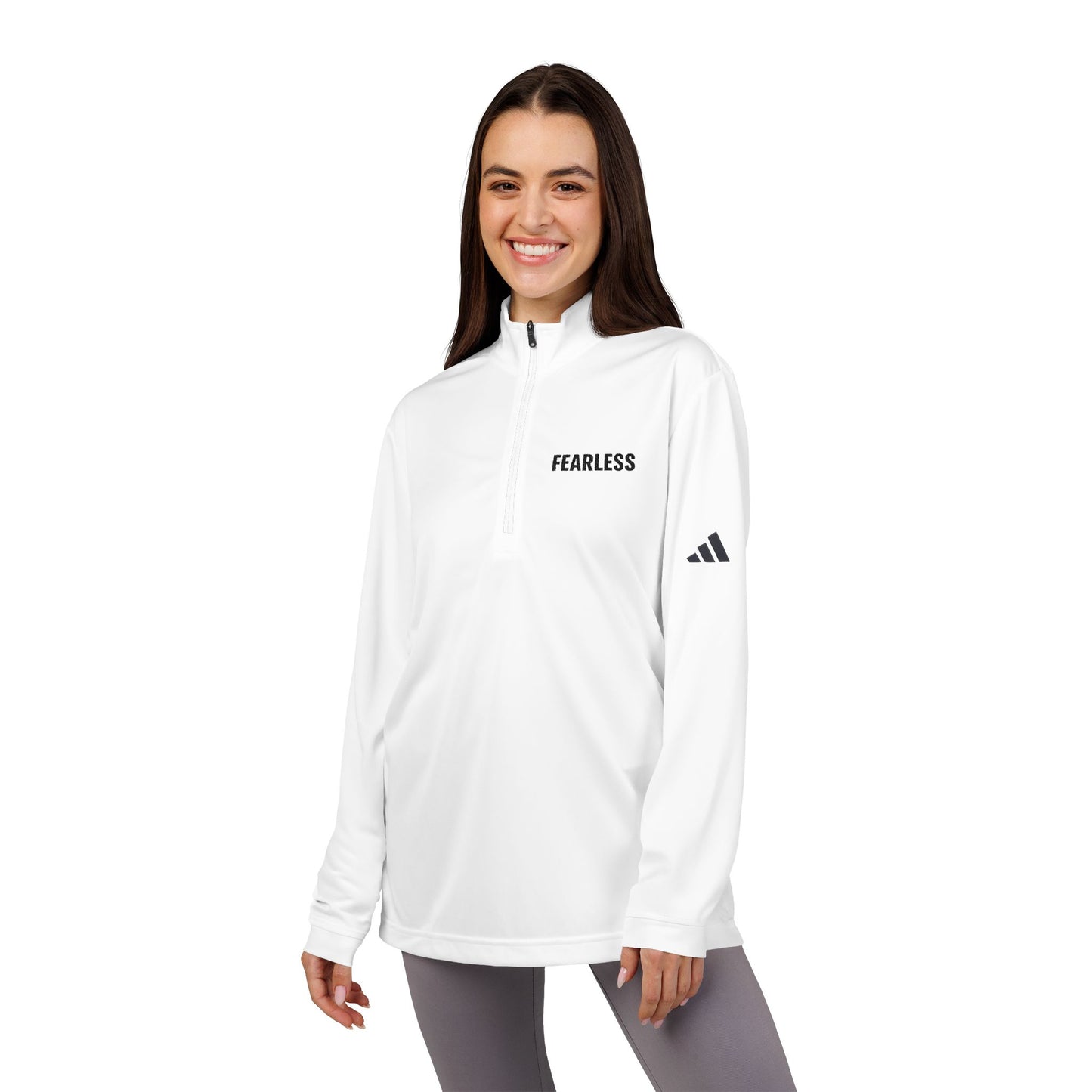 Quarter-Zip Pullover - adidas® Fearless Embroidered Sweatshirt