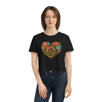 Floral-Love Cropped Tee