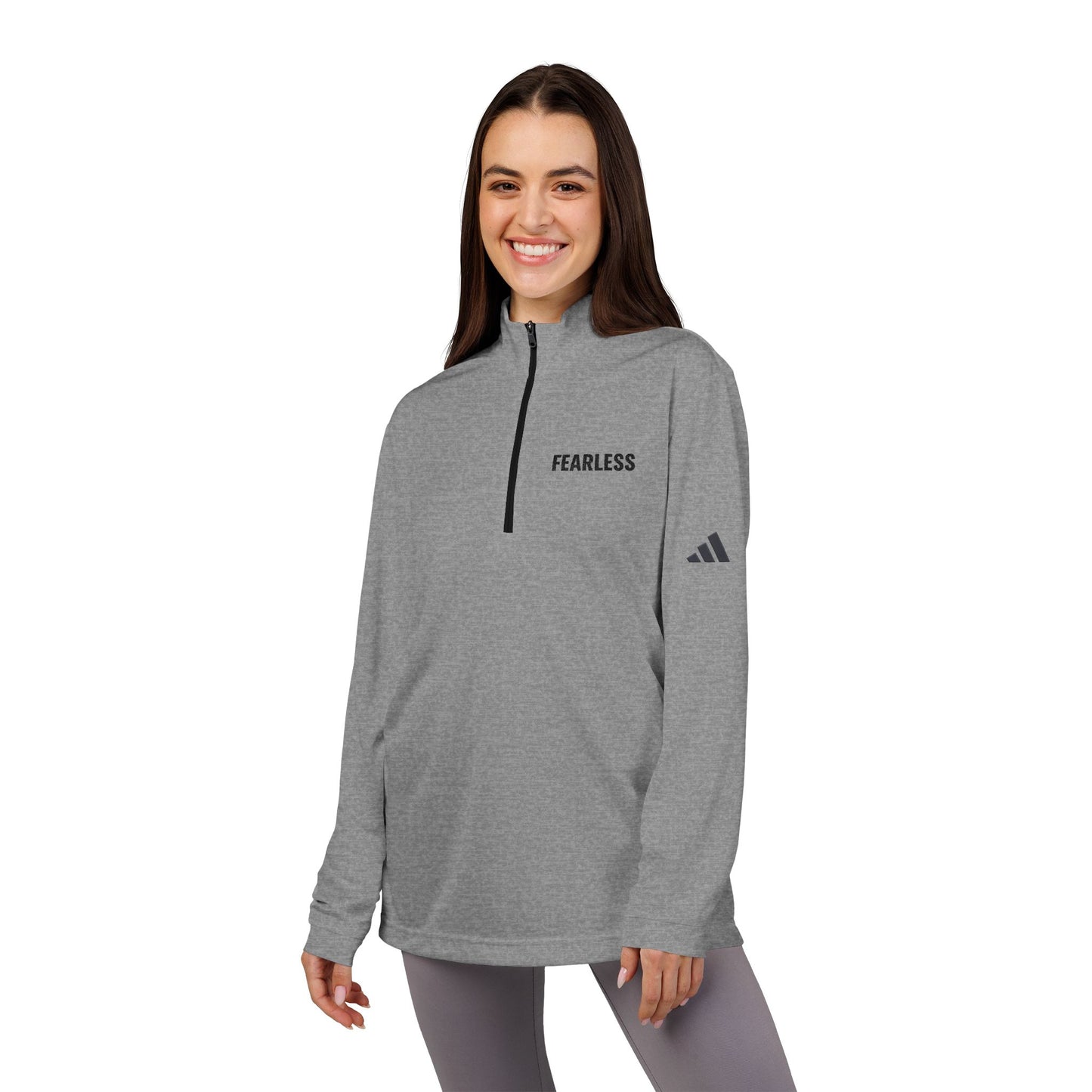 Quarter-Zip Pullover - adidas® Fearless Embroidered Sweatshirt