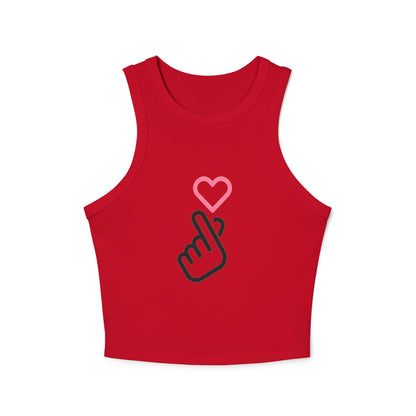 Tank Top - Finger Heart K-pop - Cute & Minimal Design