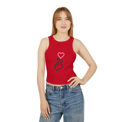 Tank Top - Finger Heart K-pop - Cute & Minimal Design