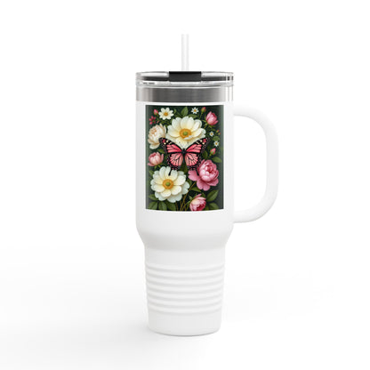 Floral Butterfly Travel Mug