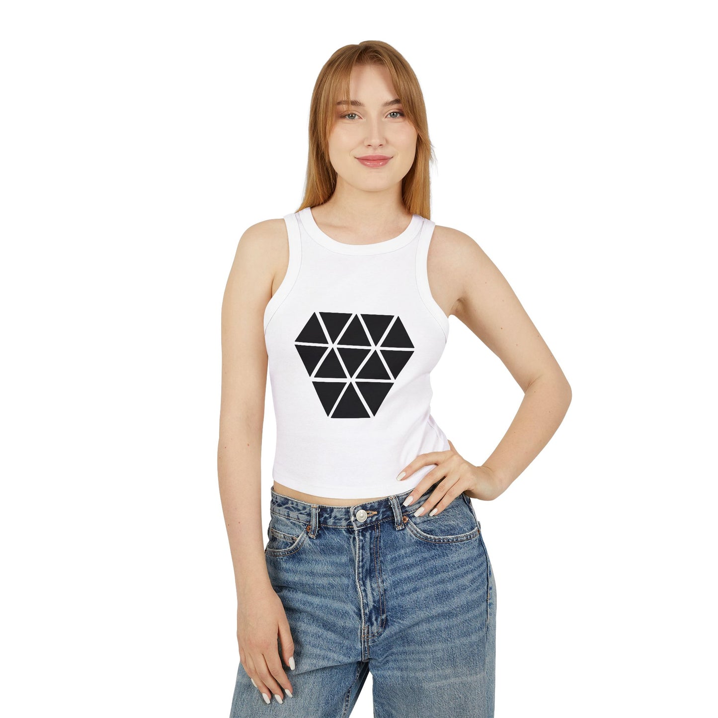 Women's Tank Top - Diamond Grid Design