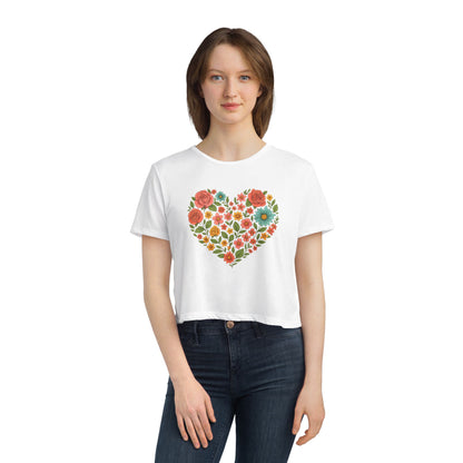 Floral-Love Cropped Tee