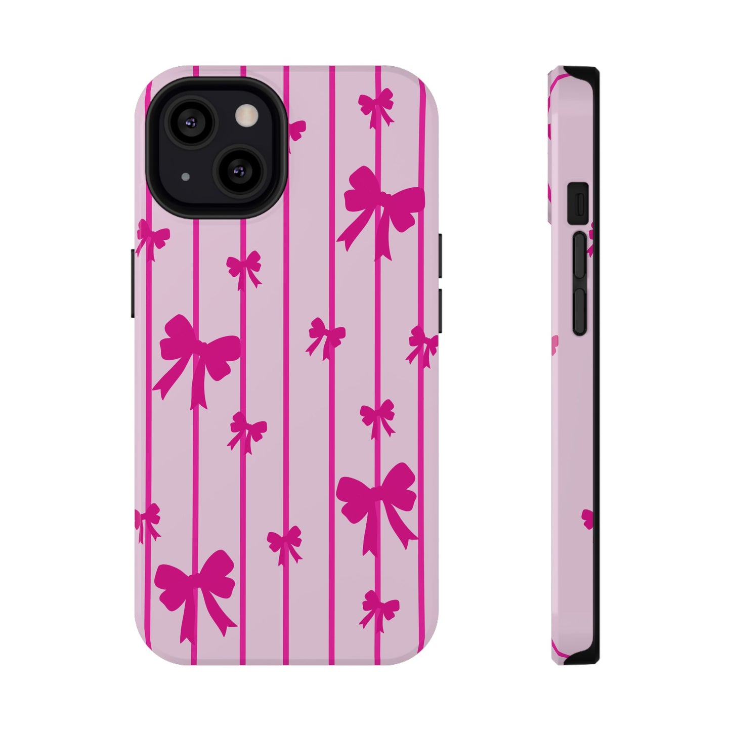 Pink Bow iPhone Case — Impact-Resistant Protective Phone Cover