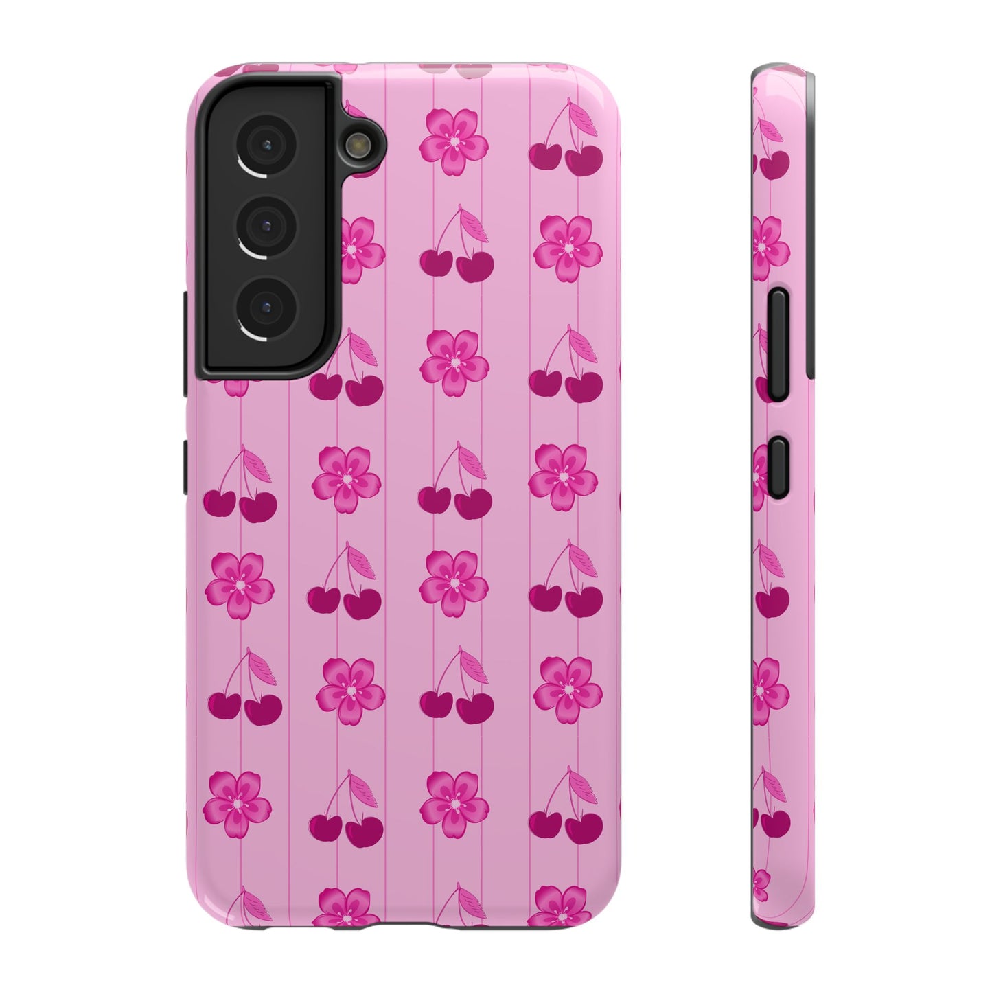 Pink Floral Cherry Tough Samsung Case
