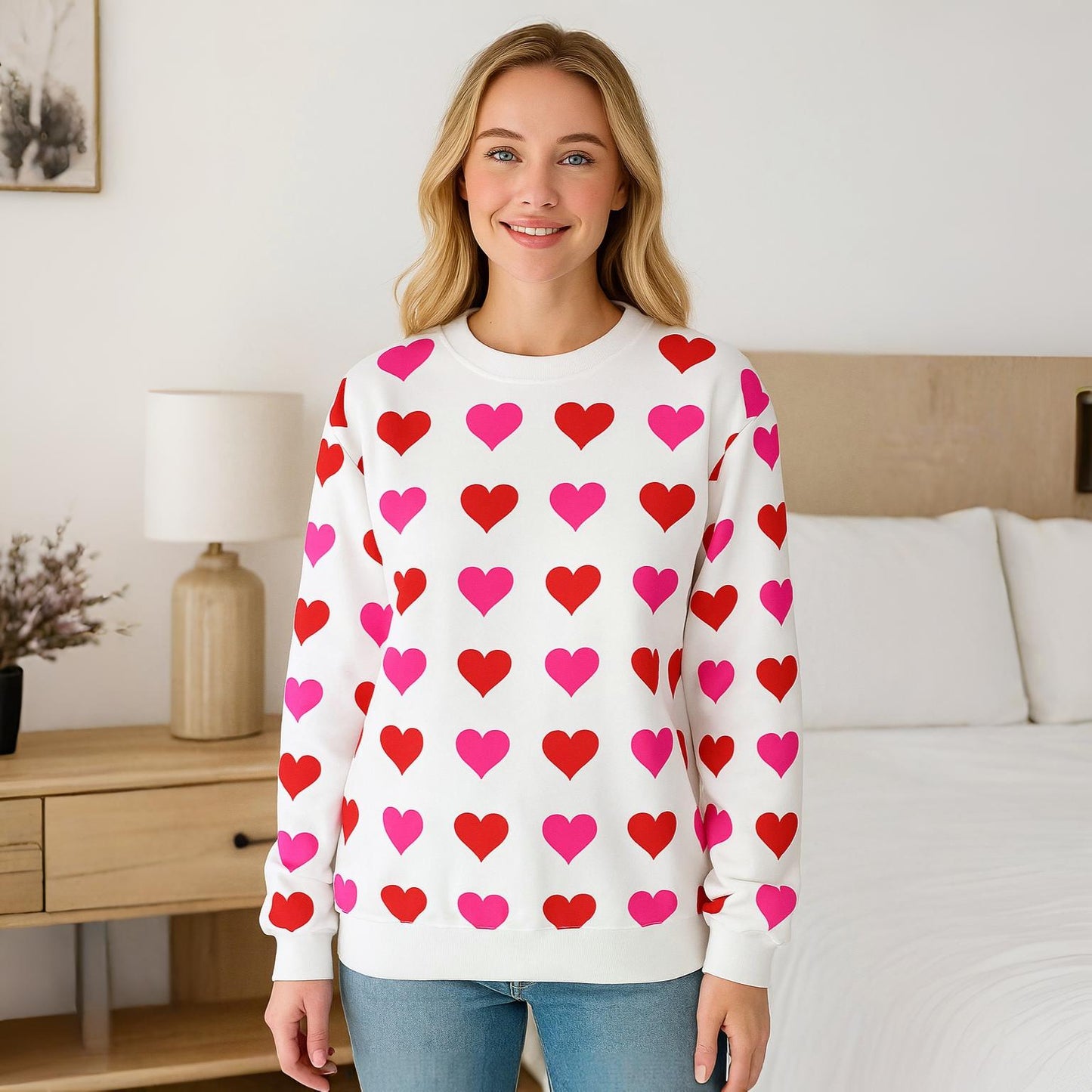 Love Pattern Sweatshirt Unisex