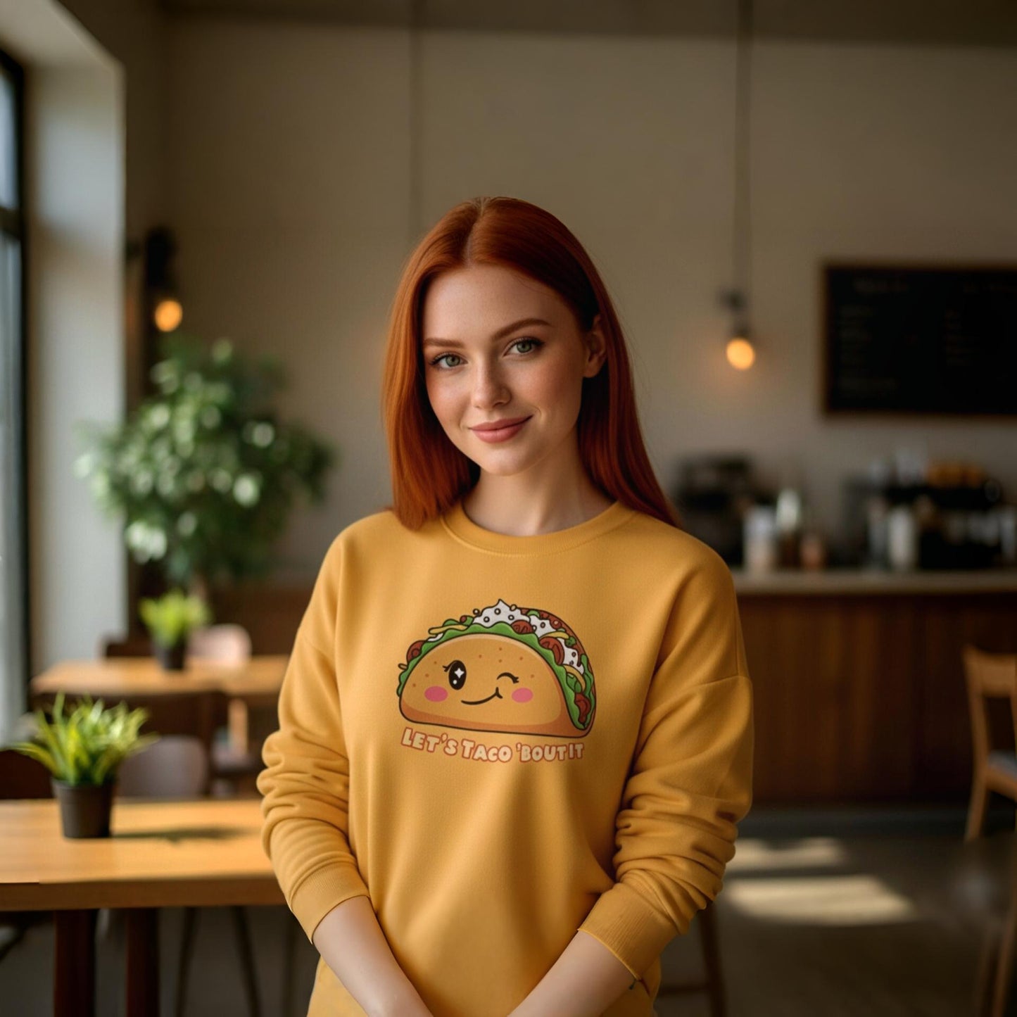 Champion Sweatshirt 'Let's Taco 'Bout It'