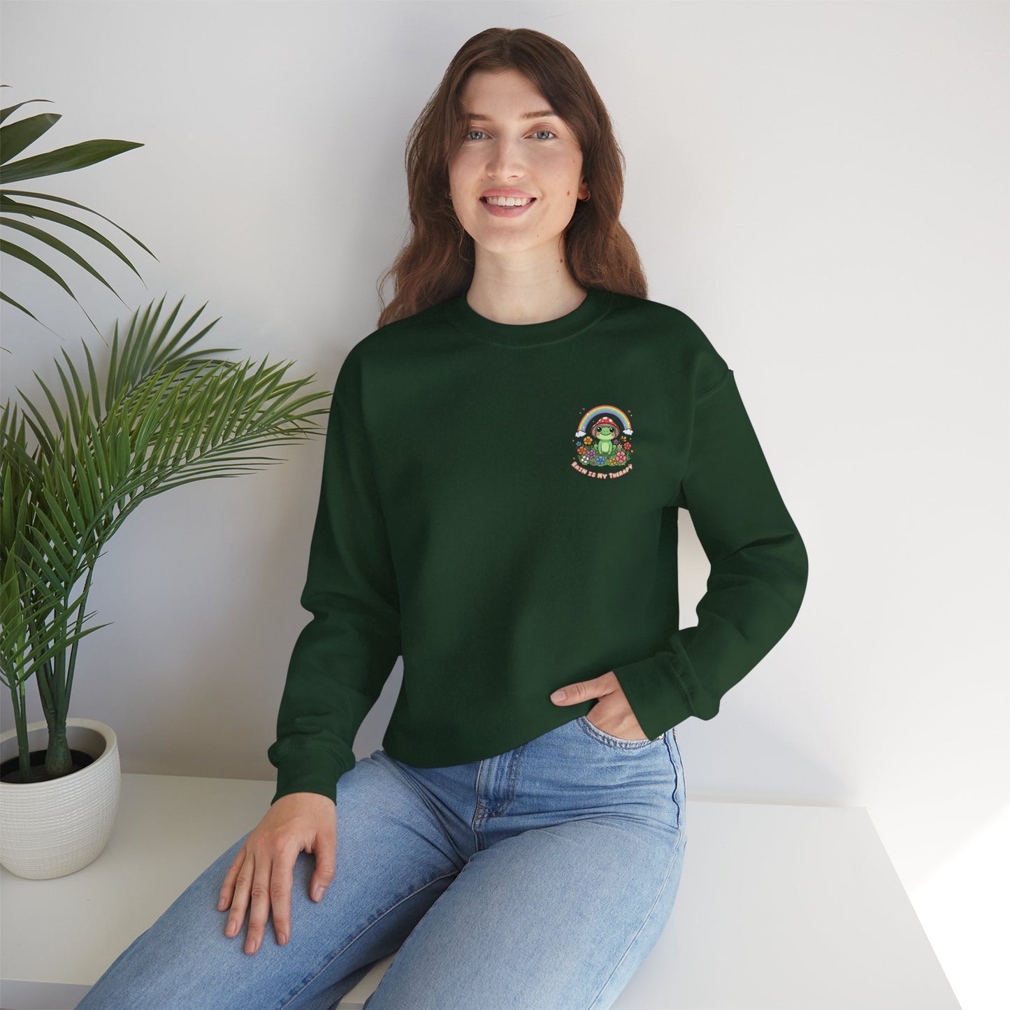 Rain Is My Therapy Sweatshirt — Cozy Weather Therapy Crewneck
