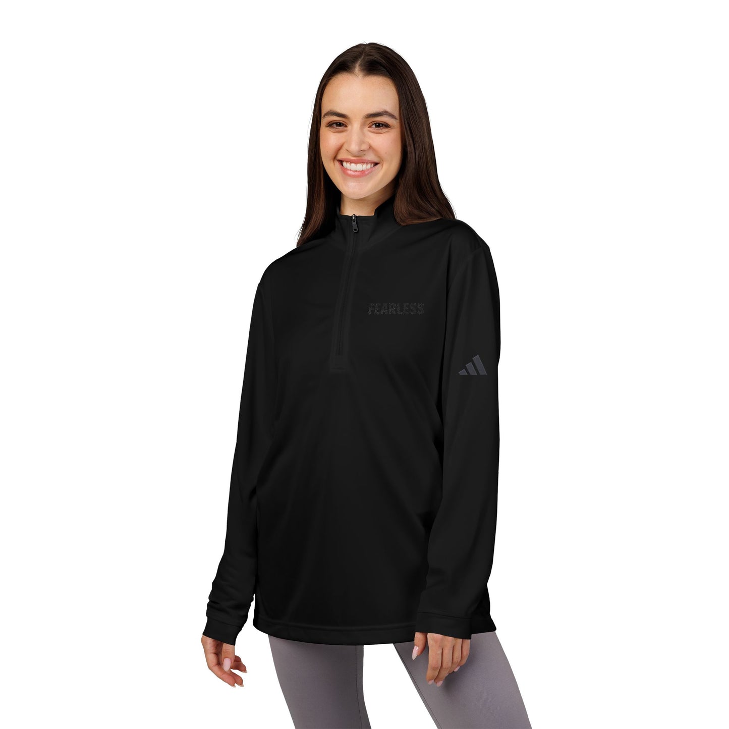Quarter-Zip Pullover - adidas® Fearless Embroidered Sweatshirt