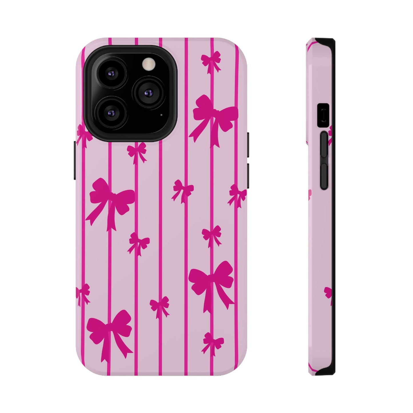 Pink Bow iPhone Case — Impact-Resistant Protective Phone Cover