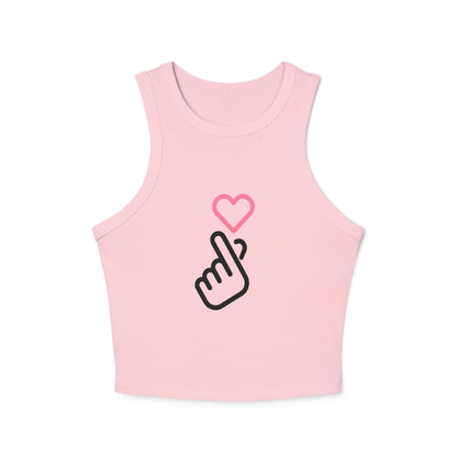 Tank Top - Finger Heart K-pop - Cute & Minimal Design