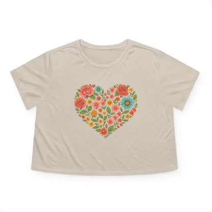 Floral-Love Cropped Tee