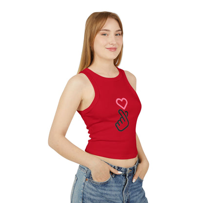 Tank Top - Finger Heart K-pop - Cute & Minimal Design