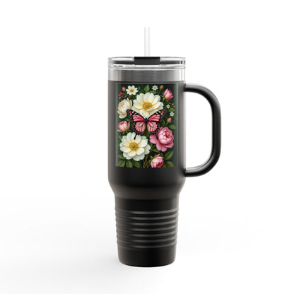 Floral Butterfly Travel Mug