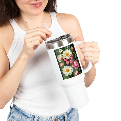 Floral Butterfly Travel Mug