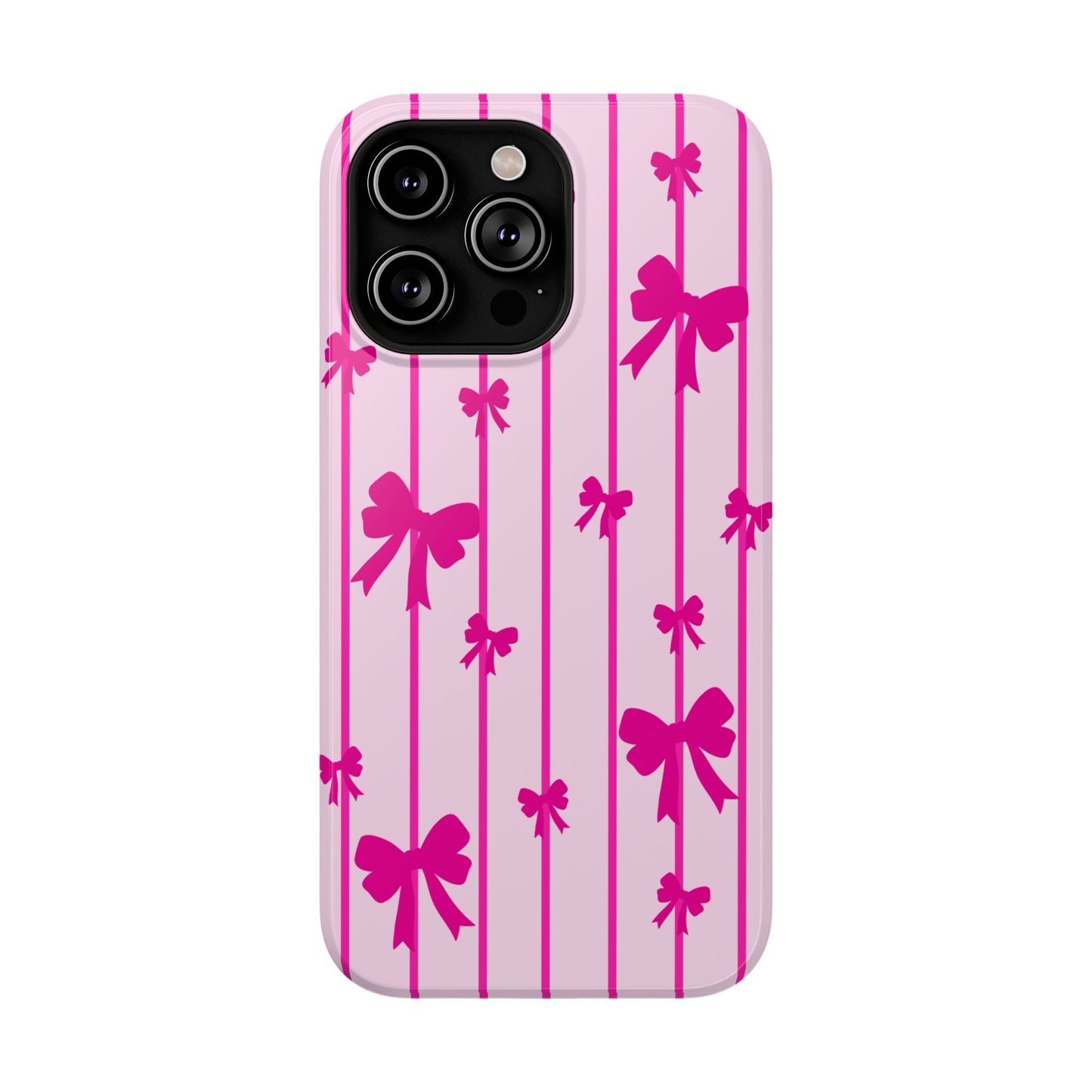 Pink Bow iPhone Case — Impact-Resistant Protective Phone Cover