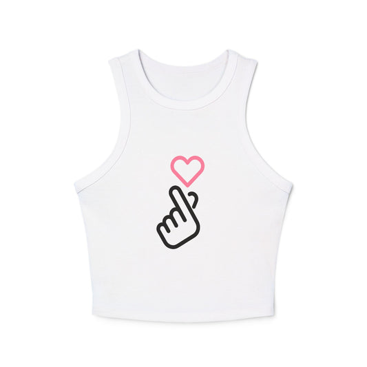 Tank Top - Finger Heart K-pop - Cute & Minimal Design
