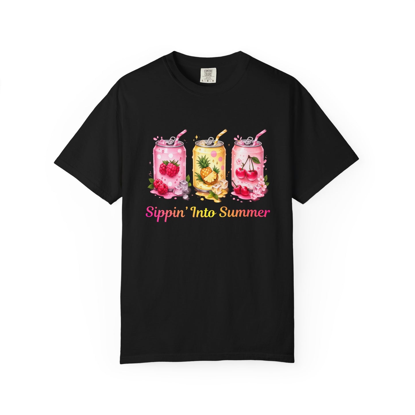 Sippin' Into Summer Fruit Soda Graphic T-Shirt
