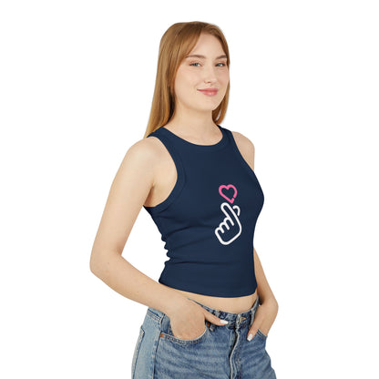 Tank Top - Finger Heart K-pop - Cute & Minimal Design